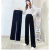 Autumn Winter Women Casual Thickening Warm Trouser Pant Loose Elastic High Waist Straight Wide Leg Long Pant Ladies Streetwear