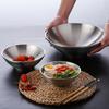 Creative Stainless Steel Soup Bowl Korean Style Golden Silver Color Fruit Salad Bowl Single Layer Home Tableware Kitchen Utensils