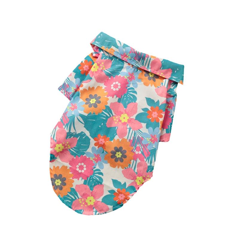 Одежда для собак Гавайский принт Цветы Пляжная рубашка