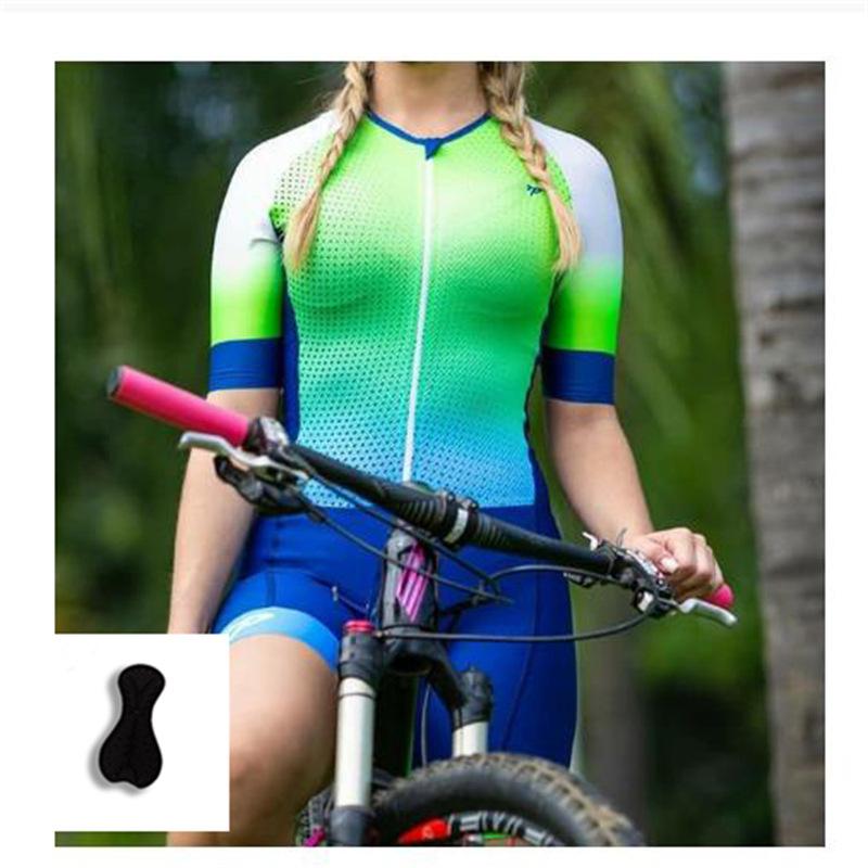 Printed Summer Mountain Suit Fast-drying Road Suit Triathlon Women's Onesie Cycling Suit