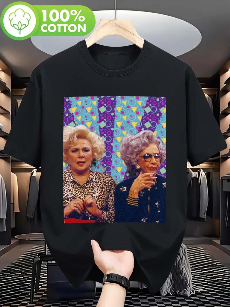 Sylvia And Grandma Yeta T-Shirt, Quick Dry, Hippie Style, Aesthetic Apparel for Men, 180G