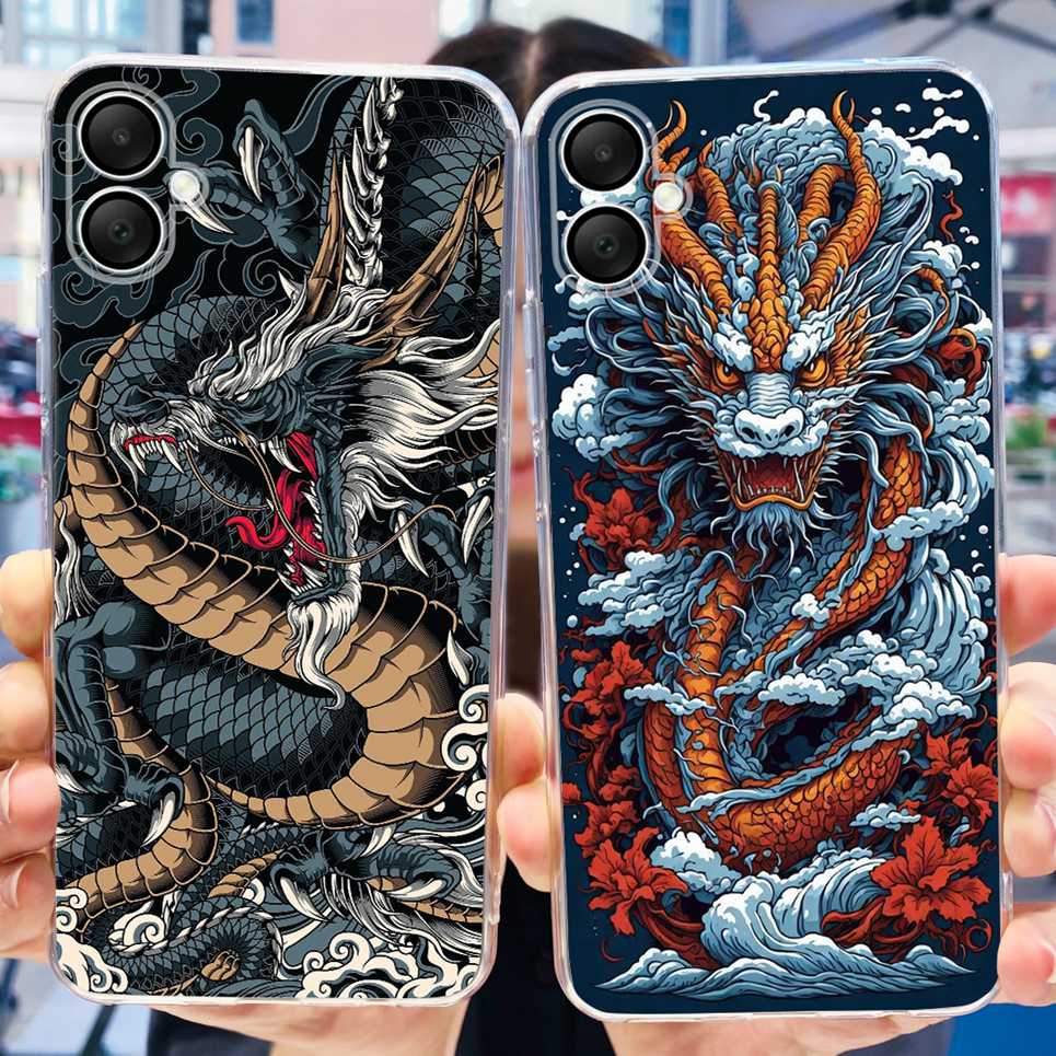 For Samsung Galaxy A06 Phone Cover Case Cool Cartoon Dragon Space Man Cute Cat Funda Soft Clear Silicone For Samsung Galaxy A16
