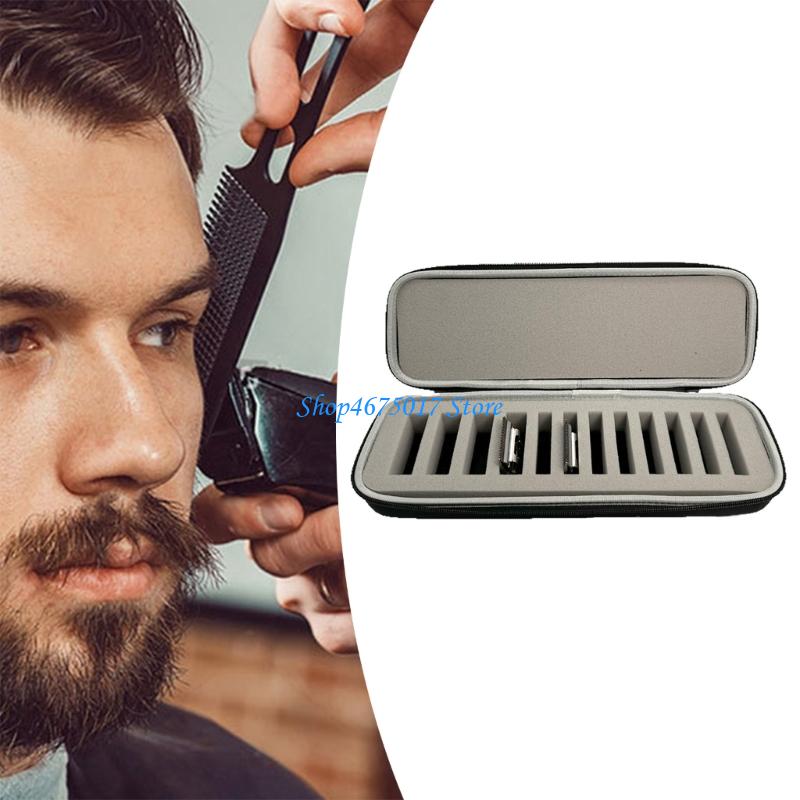 H4GA 12 Slot EVA Clippers Blade Storage Box Carrying Case Organizers for Travel Barbers