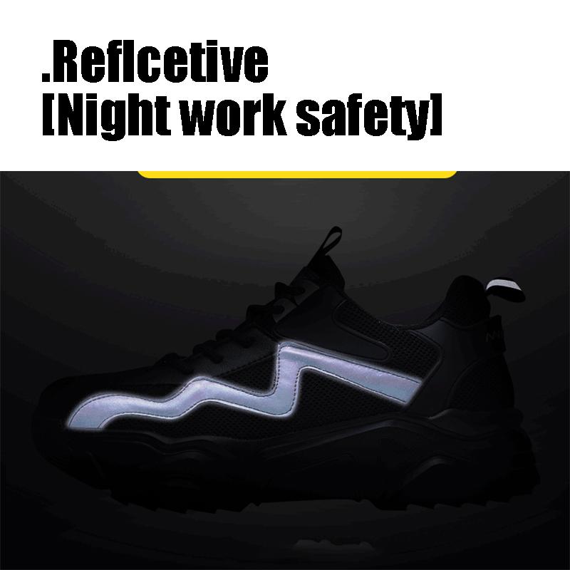 Легкая обувь по страхованию труда, мужская рабочая обувь с защитой от разбивания и пирсинга, дышащая, противоскользящая, износостойкая изоляционная защитная обувь на четыре сезона