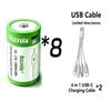 D Size Rechargeable  1.5V USB  Li-ion Battery 23800mWh LR20 D Cell Lithium Battery for Gas Cooker Water Heater Flashlight Radios