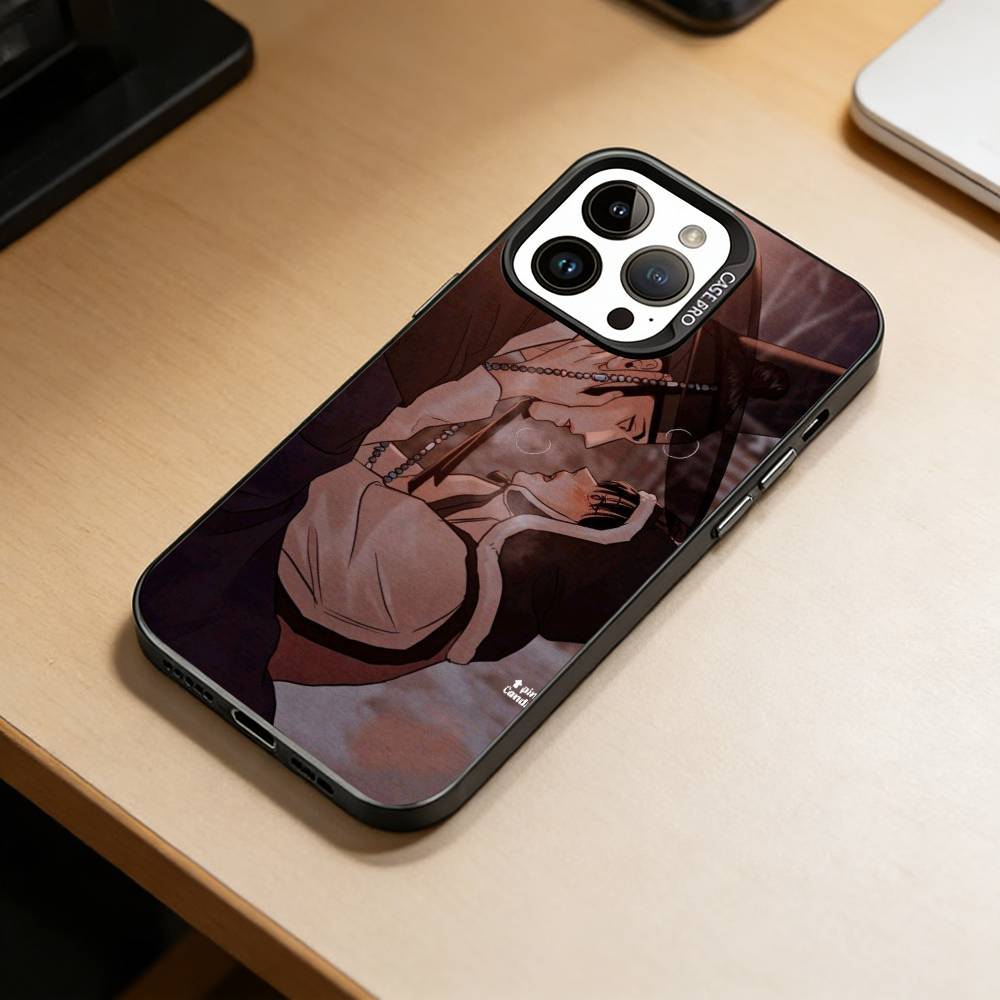 Чехол для телефона 'Художник ночи' для iPhone 17,16,15,14,13,12,11 Plus,Pro Max,XS, Цветной Серебристый Черный Чехол