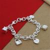 925 Sterling Silver Bracelet With Lock Head And Multiple Pendant Bracelets For Men &Women Jewelry Gift