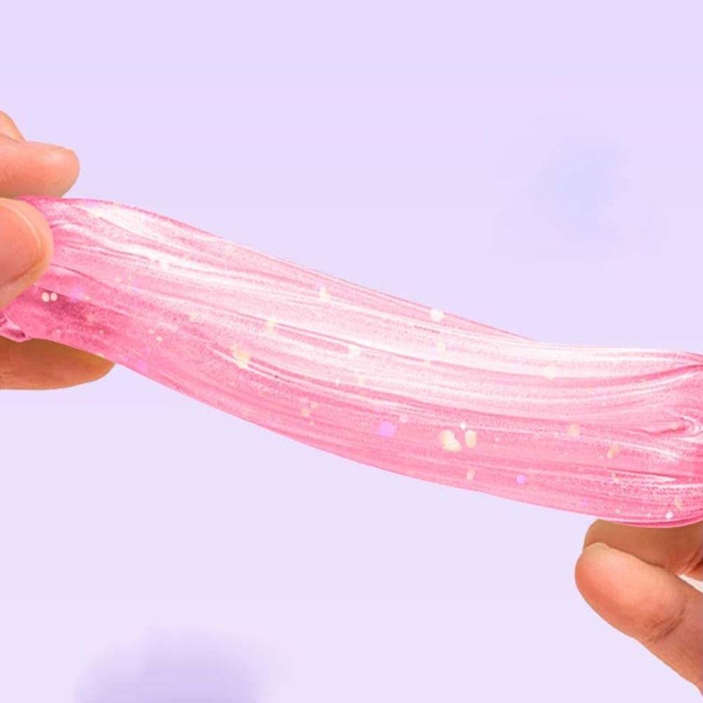 Transparent Non-newtonian Liquid Clay Toys Crystal Clear Crystal Bouncy Slime Toy Sensory Toy