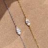 Sterling Marquise Zircon Minimalist Bracelet Women Vintage Chic Stackable Dainty Jewelry