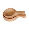 Natural Beech Wooden Medium Japanese Style Salad Bowl  Korean Kimchi Soup Bowl with Handle