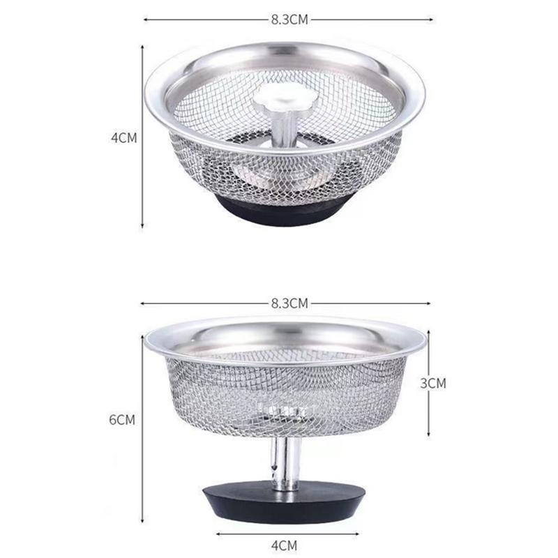 Фильтр для кухонной мойки, сетчатый фильтр для раковины из нержавеющей стали, фильтр для раковины в ванной, фильтр для сливного отверстия, ловушка, сетка для мусора