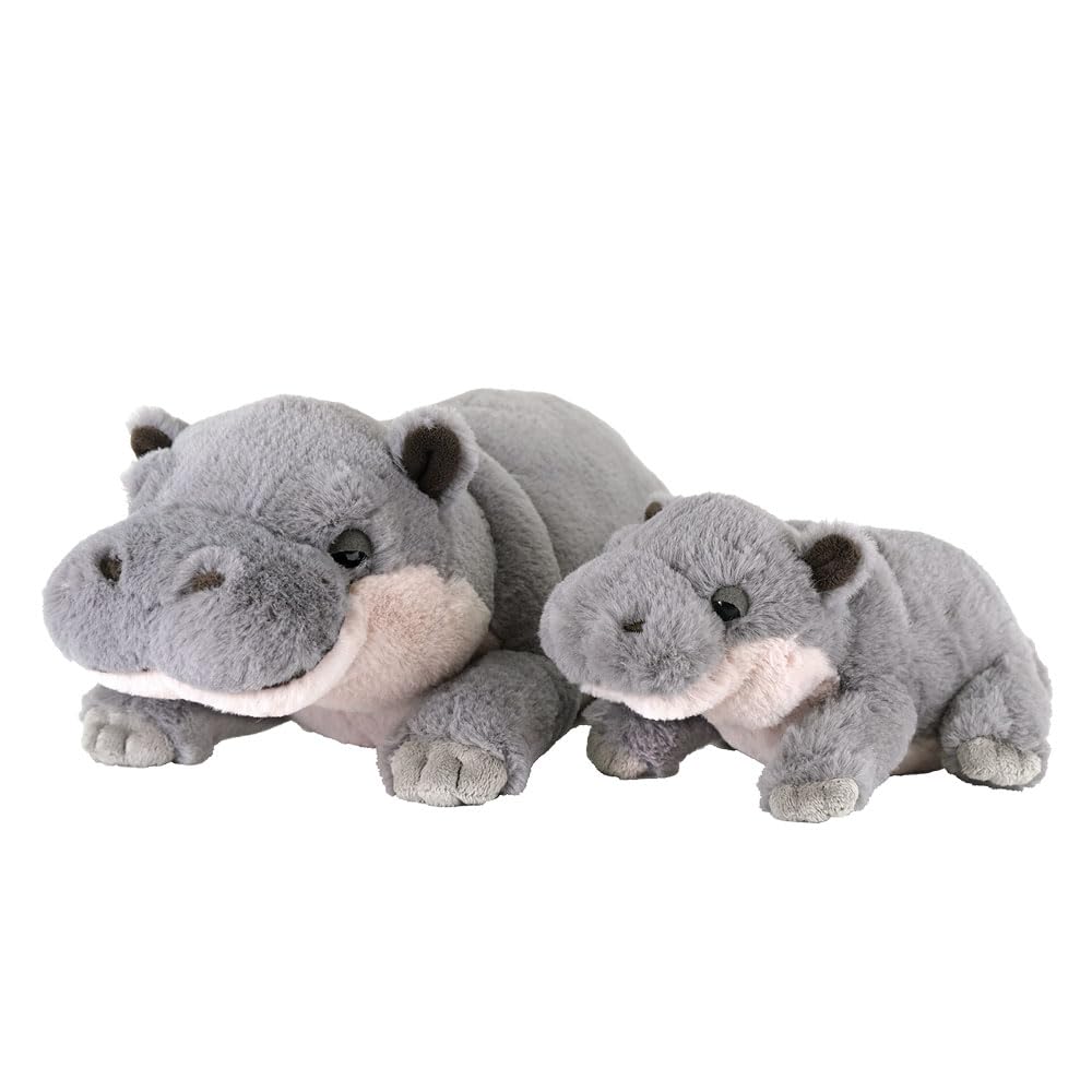 SunLemon Fluffies Маленький карликовый гиппопотам 12 x 21 x 16 см Плюшевая игрушка Милый зоопарковый гиппопотам P-1423