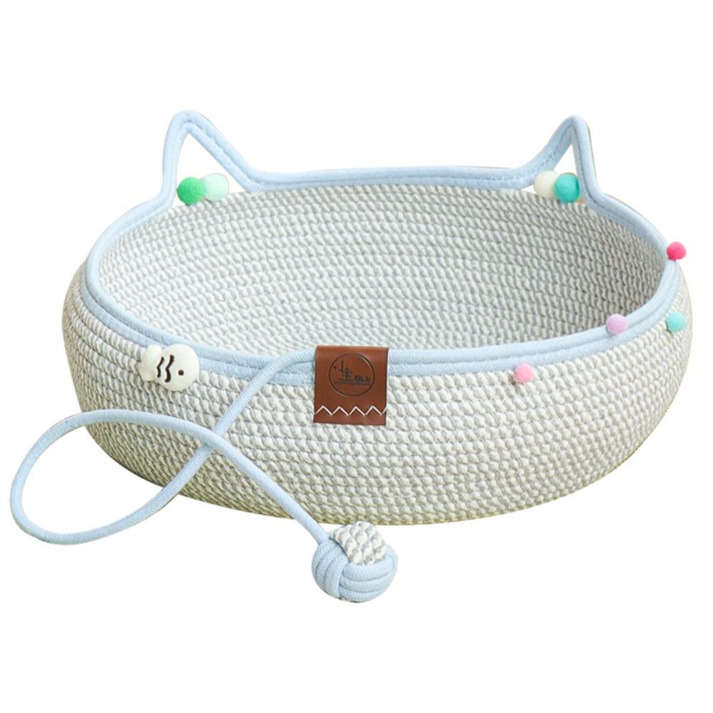 Breathable Pet Bed Handmade Cat Sleeping House New Braided Cat Bed for Cats and Dogs