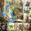 Ловец солнца Акриловый эффект витража Бабочка/Стрекоза/Фея Орнамент Подвесной декор для окна Праздничный подарок для женщин мамы бабушки