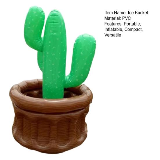 Надувное ведро для льда, держатель для кактуса и пальмы, многоразовый охладитель для напитков на пляже, для пикников и кемпинга