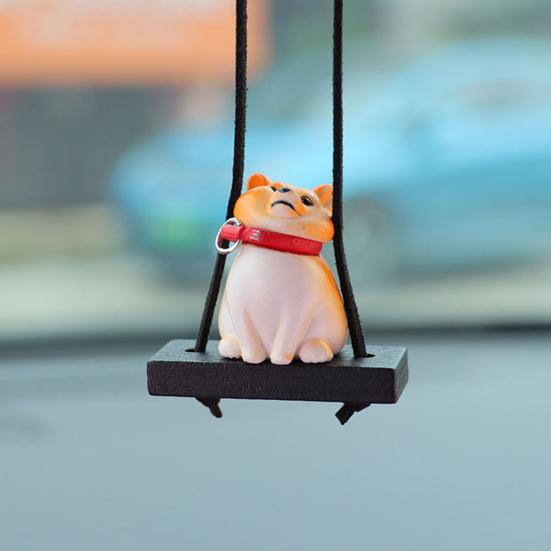 Подвесное украшение для автомобиля в виде собаки, симпатичное зеркало заднего вида в форме собаки, подвесное автомобильное кондиционирование воздуха, аксессуары для интерьера