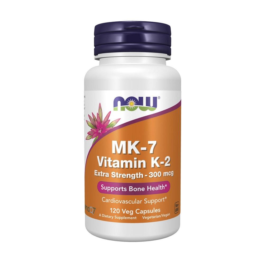 Now Foods MK-7 Витамин K-2 Повышенная Сила 300 мкг Вегетарианские Капсулы 120 Таблеток 1 шт
