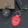 For Alfa Romeo 2026 Hot Sticker Leather Car Keychain Logo Styling Key Chain Rings Auto Accessorie For Alfa Romeo 4C 159 166 Spid