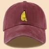Banana pattern fun printed baseball cap, comfortable and breathable peaked cap, fashionable and casual
