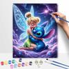 Disney Stitch and fairy oil painting hand painting art kit coloring painting handmade diy home decoration gift