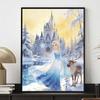 Disney Diamond Painting Art Set Elsa Snowflakes Castle Handmade Cross Stitch DIY Diamond Art Home Bedroom Wall Decor Gift