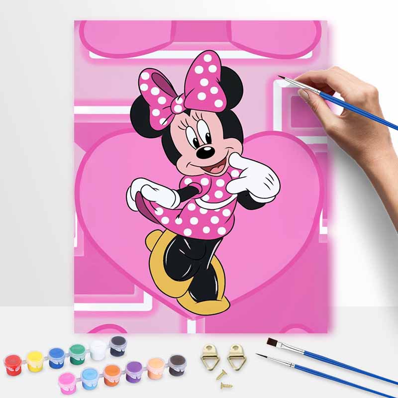 Disney Набор для масляной живописи искусство рисования Минни украшение стены спальни ручная работа DIY подарок