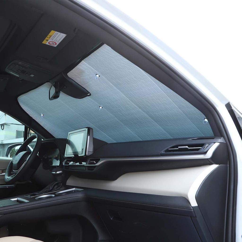 Для Toyota Sienna-2023 алюминиевая фольга, серебристая автомобильная передняя лобовое стекло, термозатенение, солнцезащитный крем для автомобиля