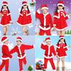 Premium Quality Velvet Kids Santa Claus Costume Red Christmas Outfit For Boys And Girls
