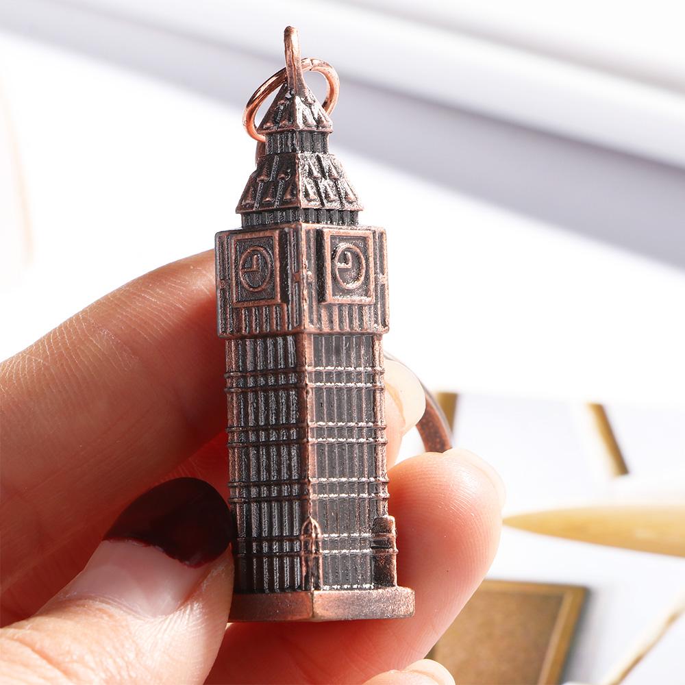 British Travel Souvenir Unisex Men Big Ben Clock Gifts Key Holder Metal Keychain Key Ring