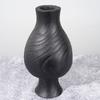 1Pc Alien Vase Simple And Atmospheric Dried Flower Arrangement Artistic Atmosphere Carbon Wood Vase Retro Elegance