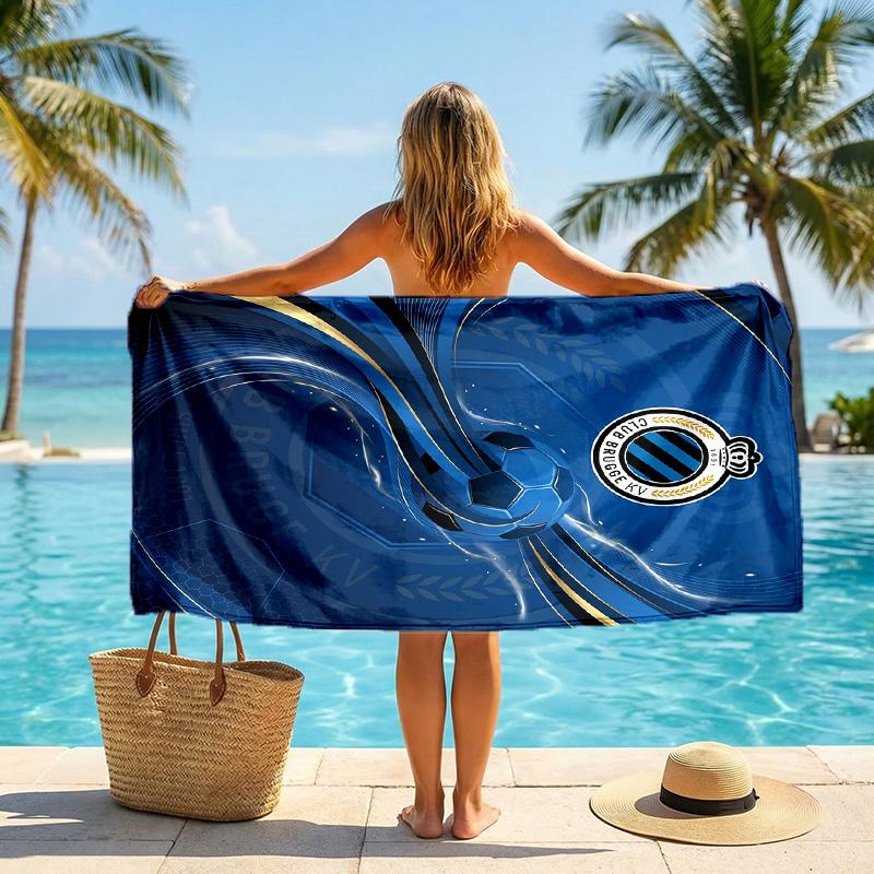 Club Brugge FC print Quick Dry Beach Towel Microfiber Absorbent Portable Travel Swimming Towel