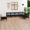 Day and Night - Day and Night Garden Furniture Set 7 Pieces Solid Black Pine Wood