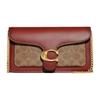 Coach Tabby 20 Classic Monogram Print Metal C Logo Chain Shoulder Bag With Snap Closure Women Shoulder Bag Brown Rust CE774-B4NQ4