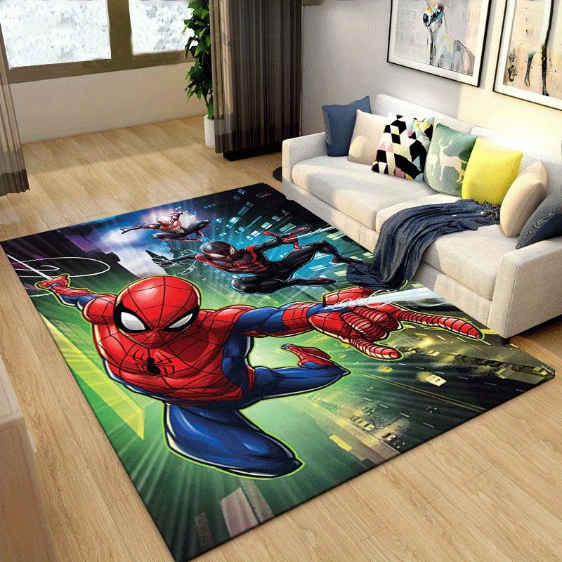 1pc Spider-Man Pattern Area Rug Soft Flannel Floor Mat for Living Room,Office,Bedroom and Carpet,Sofa Coffee Table Floor Mat