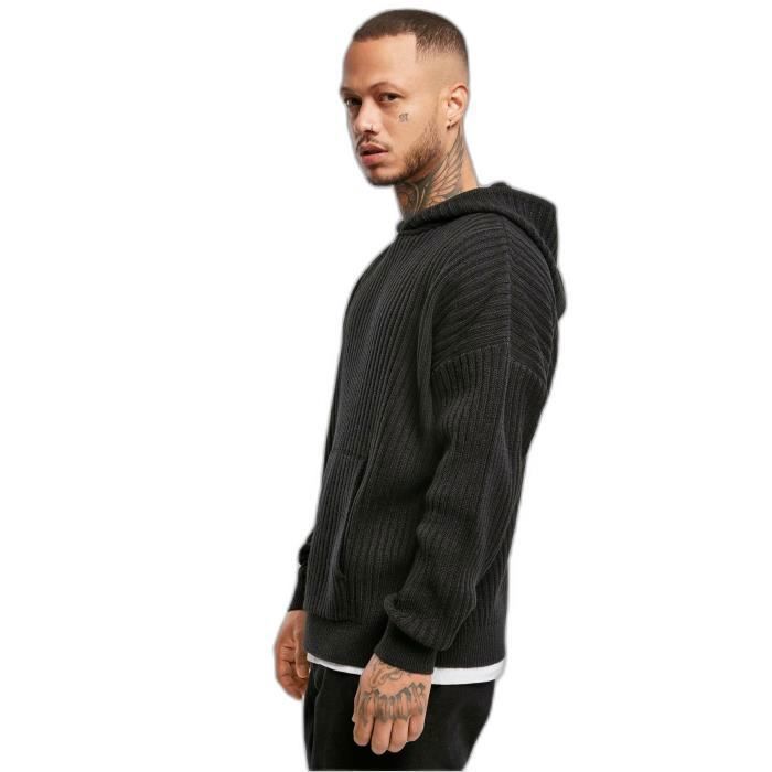 Sweatshirt à capuche tricoté Urban Classics - noir - M