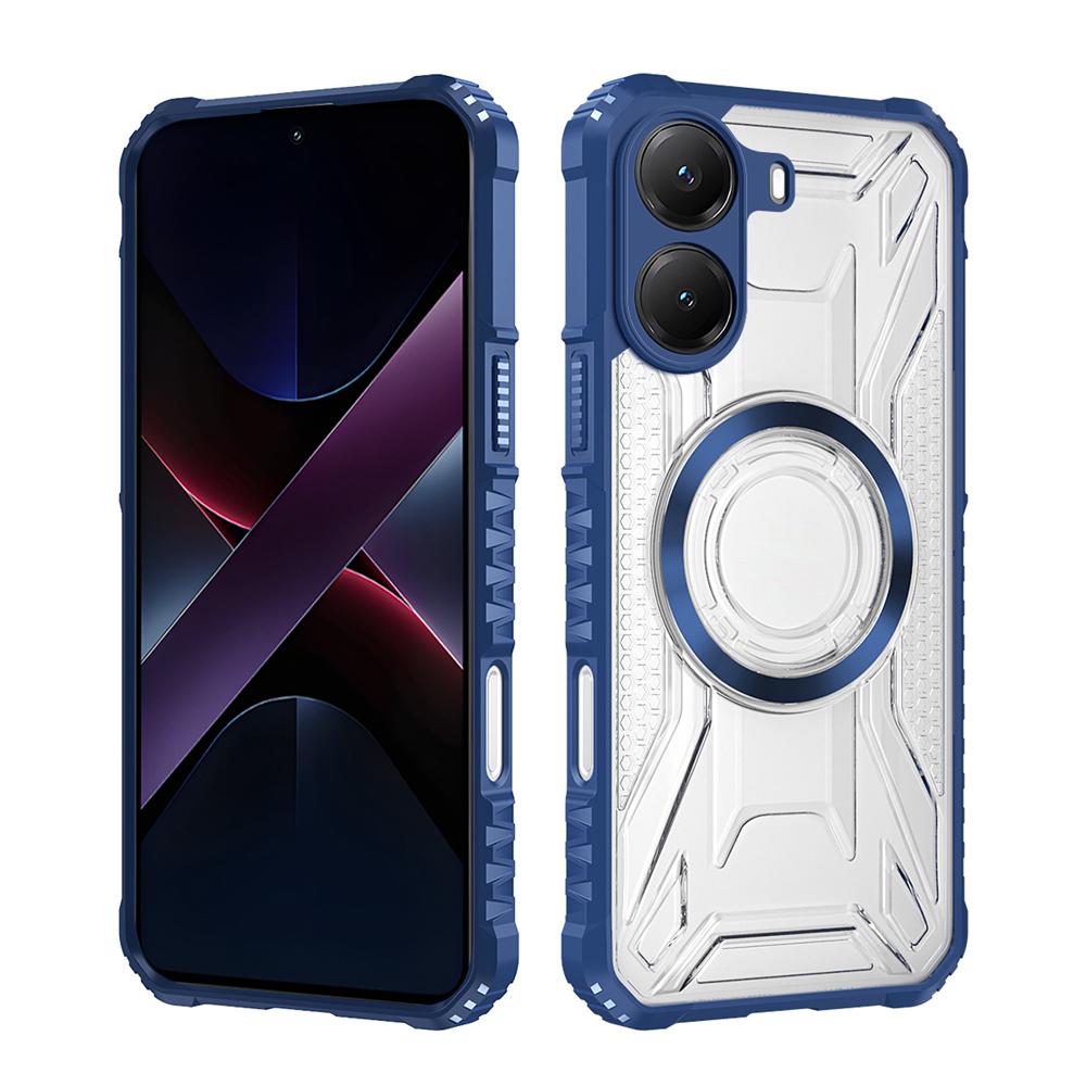 KEYSION Прозрачный магнитный чехол для OPPO A6x 4G 5G Мягкий силикон+ПК Ударопрочная задняя крышка для телефона OPPO A6t 4G 5G