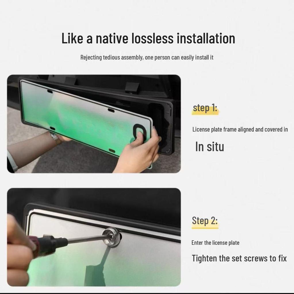 Tesla Model 3/Y/YL License Plate Frame - Full Coverage Protective Holder