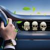 Car Accessory Unique Skull-shaped Car Perfume Clips Vent Holders for Air Stylish Accessories for Car Vent Air Conditioner