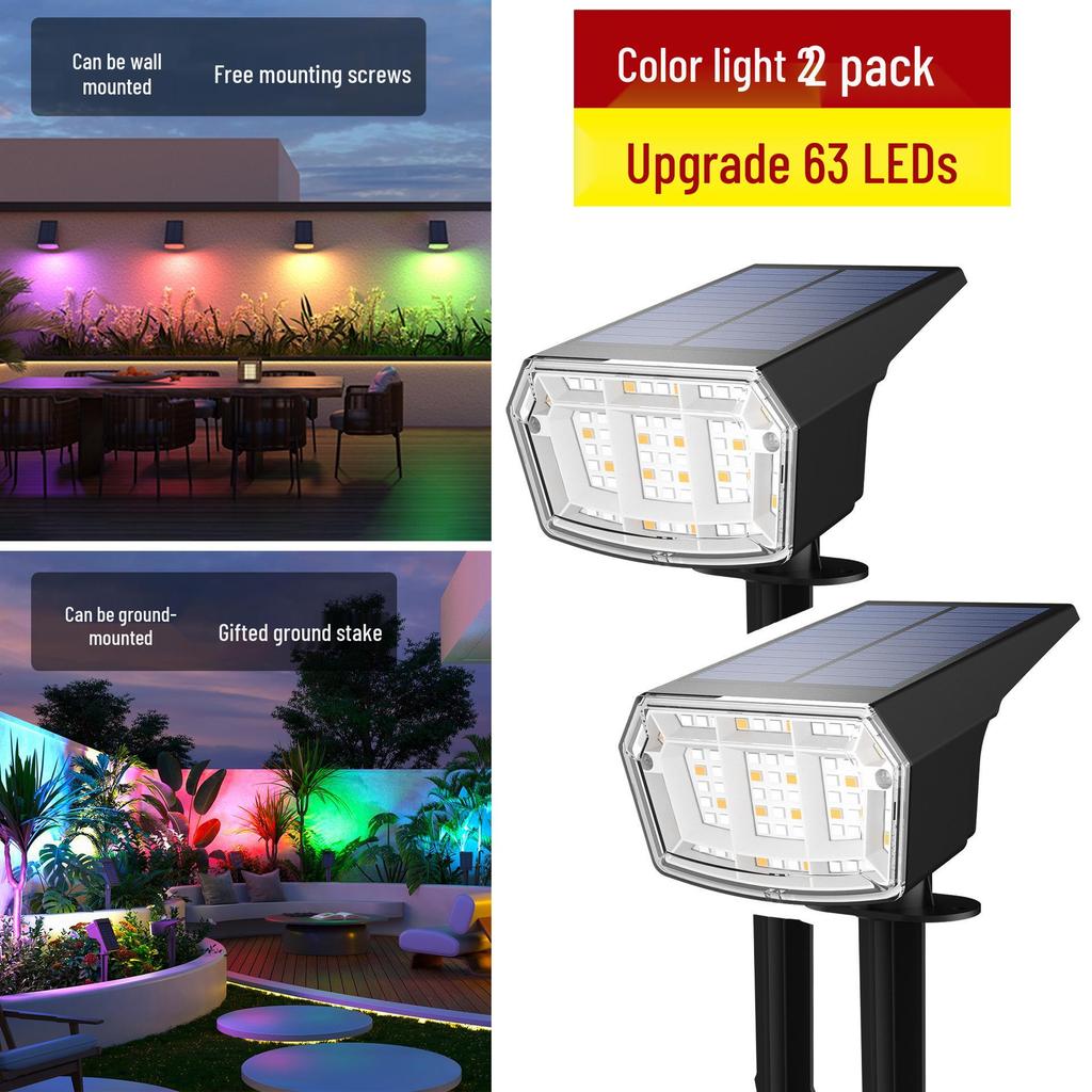 Уличные солнечные прожекторы высокой яркости для дерева и ландшафтного освещения сада - Водонепроницаемые декоративные газонные светильники