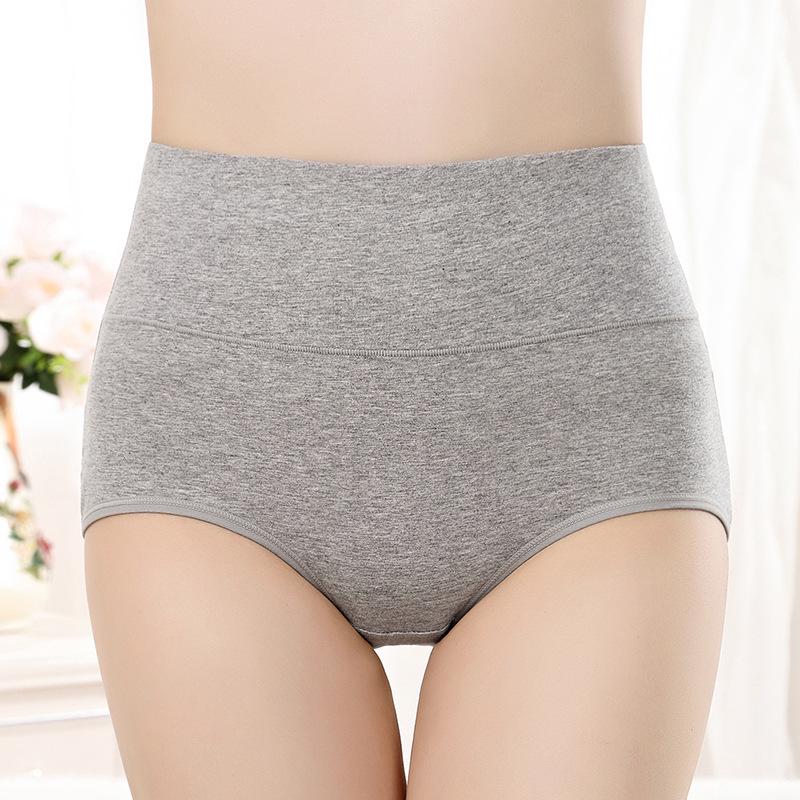 Plus Size High Waist Postpartum Abdomen Control Cotton Panties for Women
