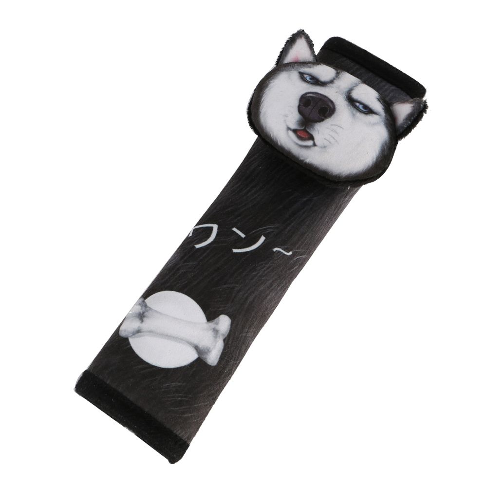 Милая подушка-поддержка для сиденья, накладка на плечо ремня безопасности с мордочкой собаки, подголовник для автомобиля, подушка для шеи, собака, кошка