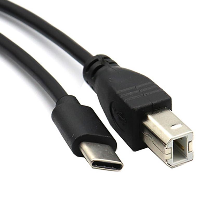 Прочный Кабель-переходник Type C на USB B для Принтера OTG Шнур для Подключения Пианино Подключайте Устройства к Принтерам, Сканерам, 100см/150см/200см