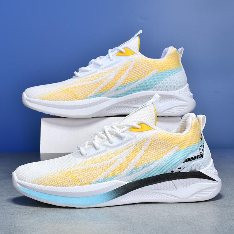 Осенняя женская обувь Новые спортивные кроссовки Летающие тканые дышащие спортивные кроссовки Легкая мужская обувь Модная обувь для подростков