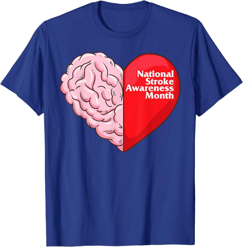 National Stroke Awareness Month Red Ribbon Support T-Shirt