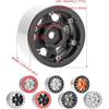4PCS 1.55 inch Metal Beadlock Wheels Rim Hub RC Aluminum Alloy Wheel Replacement for 1:10 RC Rock Crawler Car for Axial 90069 D90 TF2 Tamiya CC01 MST