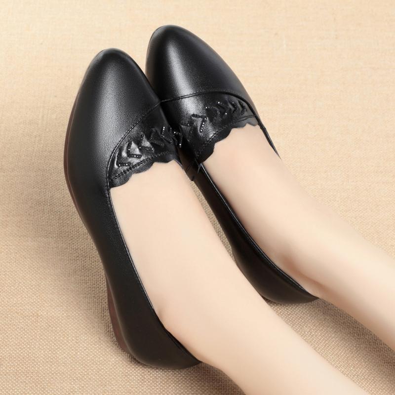 Женская обувь на плоской подошве, женская весенняя обувь, женская обувь без шнуровки большого размера для мам среднего возраста