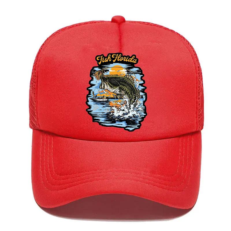For Fishing Fish Logo Mesh Trucker Hat Fashion Unisex Women Advertising Travel Team Baseball Caps Truker Hats snapback cap