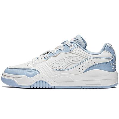 Li Ning Moon White Disney Marie Cat Collaboration Толстая подошва Увеличивающая рост Амортизирующая Легкая Низкая Кроссовки для скейтбординга Женские кроссовки AGCT416-4