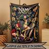 Custom Name Personalized Kpop Demon Hunter Print Blanket, Home Decor, Bedroom, Sofa, Camping, Couch, Gifts for Birthday Christmas