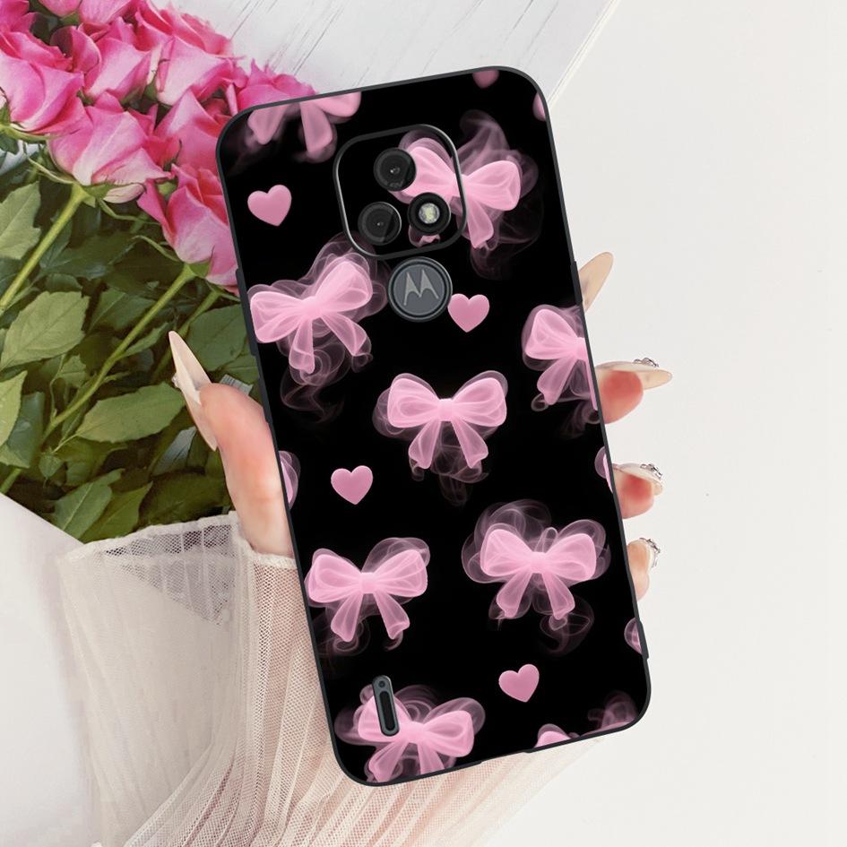 For Motorola Moto E7 Plus Case XT2081-1 Fashion Butterfly Bowknot Soft Silicone Cover For Moto E7 E7i Power XT2097-13 TPU Fundas